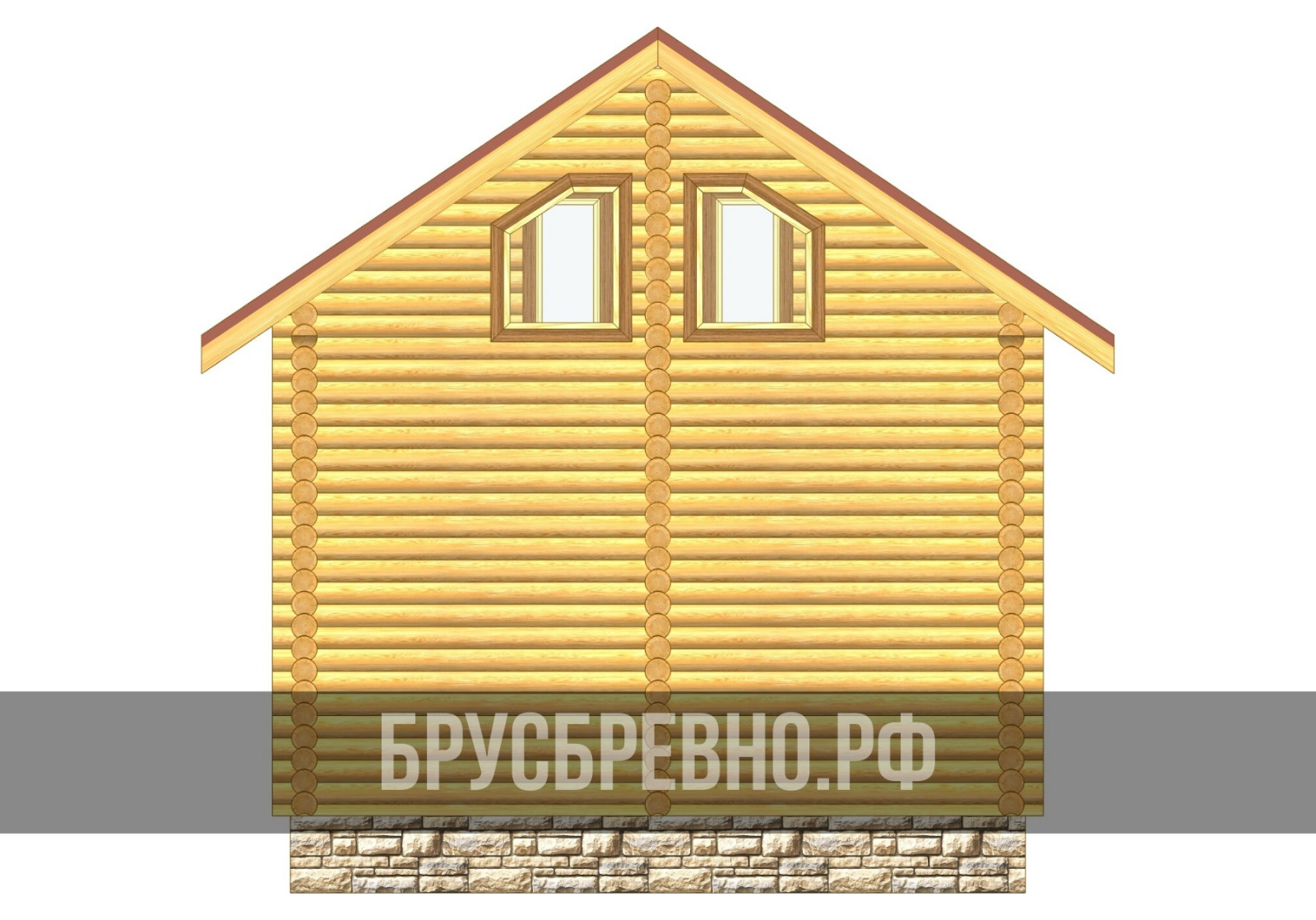 Проект 563 Баня 6х10 бревно 200