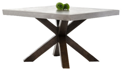 Modrest Urban Concrete Square Dining Table Transitional Modrest Urban Concrete Square Dining Table