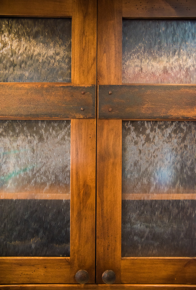 Inspiration for a rustic home design remodel in Denver
