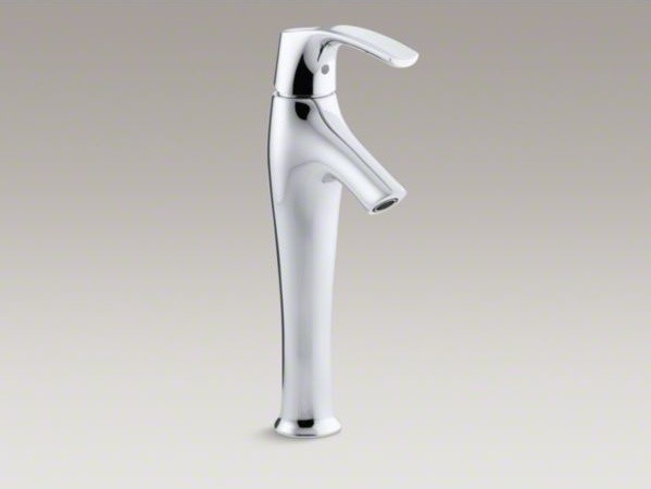 KOHLER Symbol(R) Tall single-hole bathroom sink faucet with lever handle