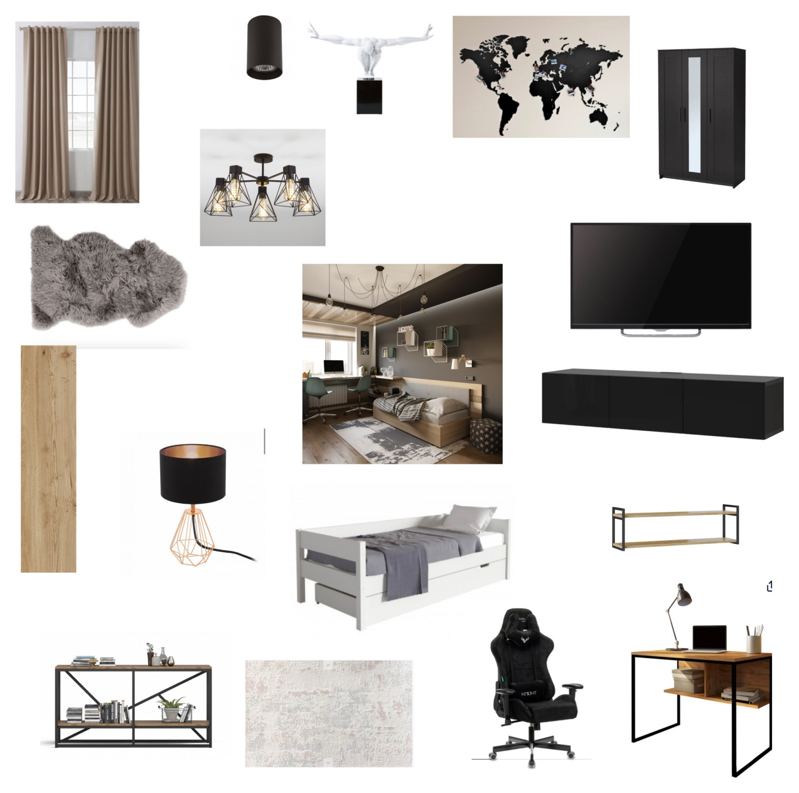 концепт-коллажи проекта квартиры 83м2