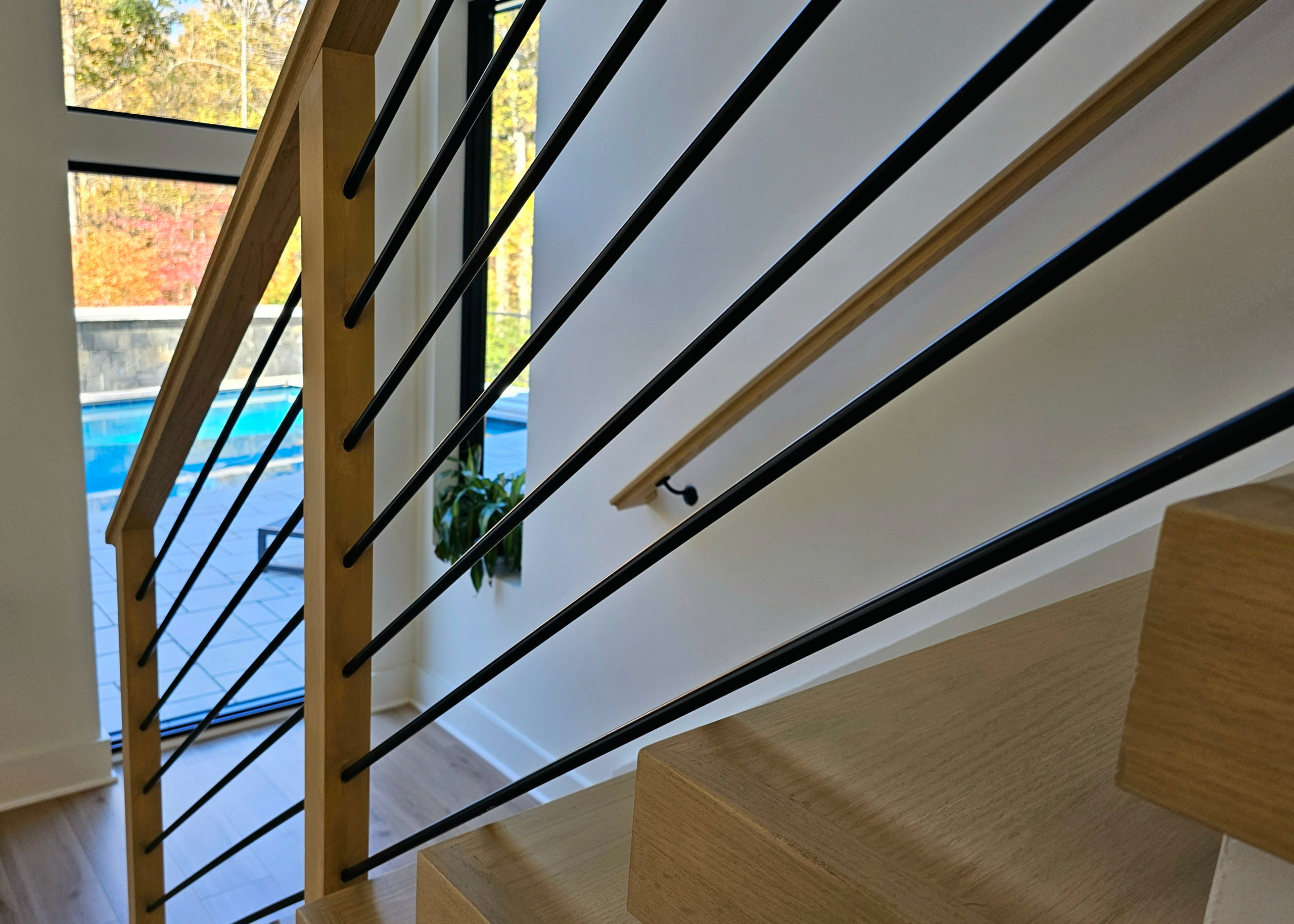 111_Open-Rise Stair with a Stunning Pool View, Great Falls, VA 22066