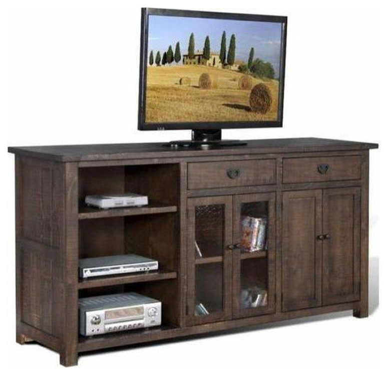 80" Large Sideboard Buffet Home Bar Removable Shelves for Wine Fridge