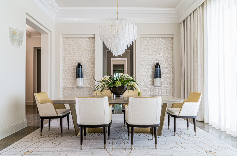 Inspiration for a classic dining room in Miami.