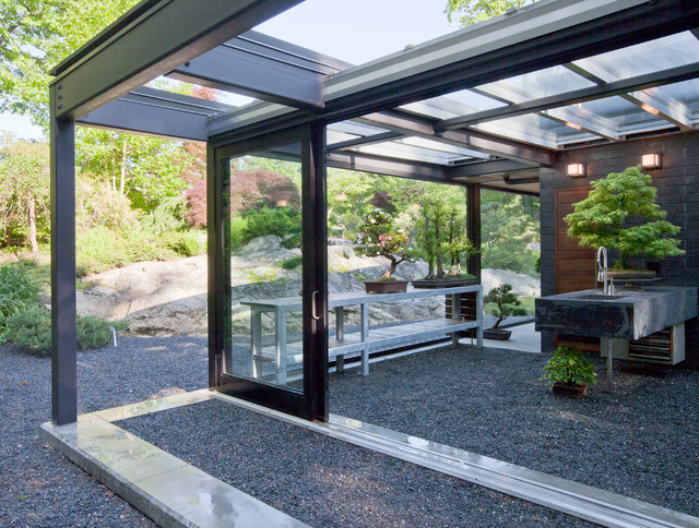 Glass House in the Garden - Modern - Patio - Boston - by Flavin Architects