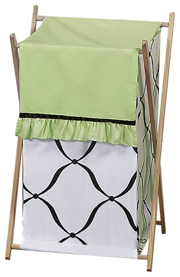 Princess Black, White and Green Laundry Hamper by Sweet Jojo Designs