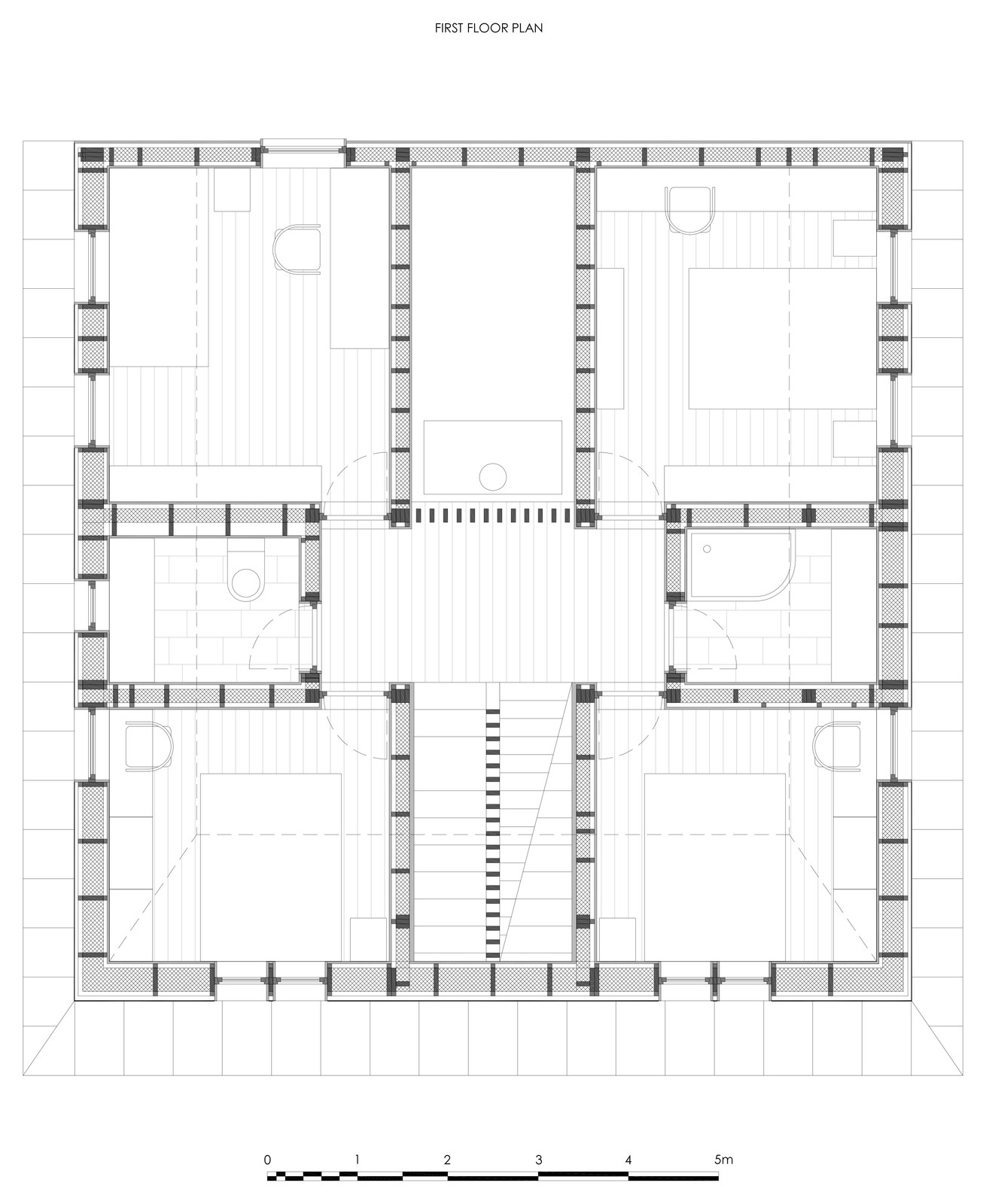 Дом у моря. план второго этажа.