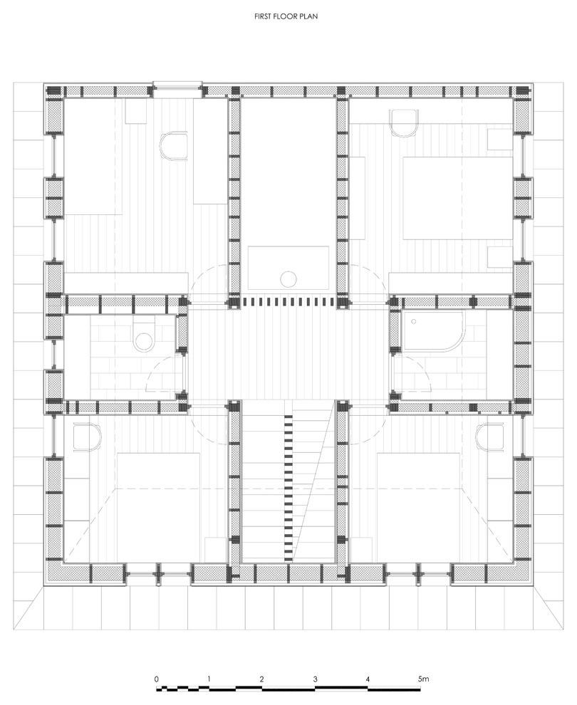 Дом у моря. план второго этажа.