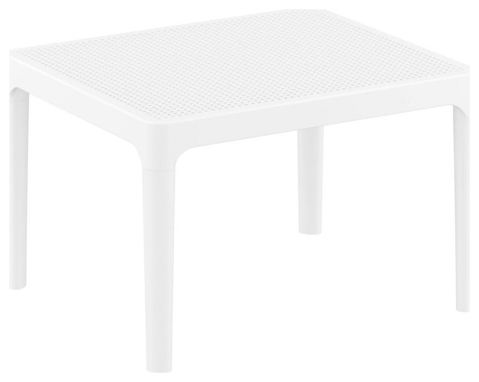 Sky Side Table 24 inch White Contemporary Outdoor Side Tables by BisonOffice Houzz