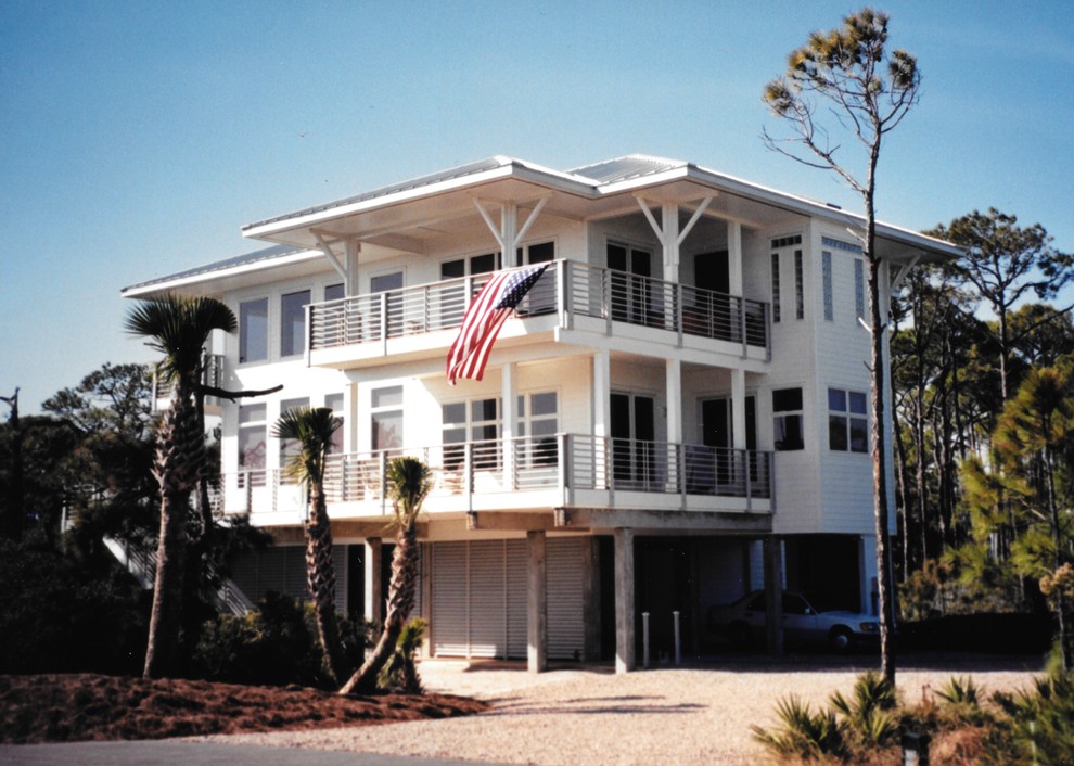 White Contemporary Beach House