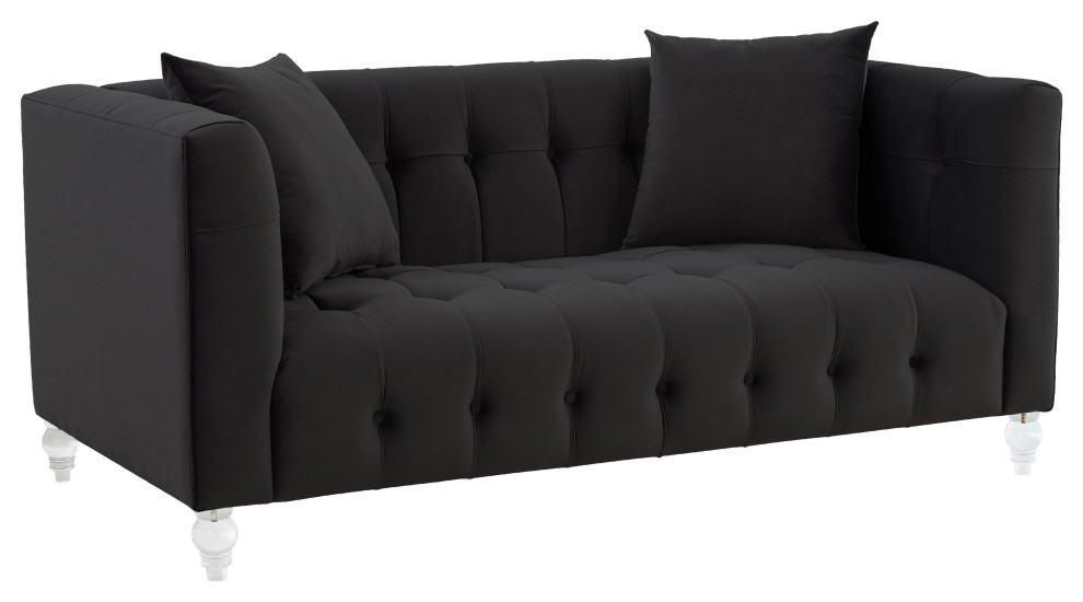 Bea Velvet Loveseat - Traditional - Loveseats - by TOV Furniture