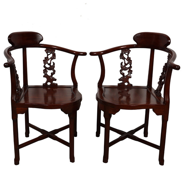 Consigned Vintage Chinese Carved Rosewood Corner Chair Set Of 2 Consigned Vintage Chinese Carved Rosewood Corner Chair Set Of 2 Asian Armchairs And Accent Chairs By Golden Treasures Antiques Collectibles Inc