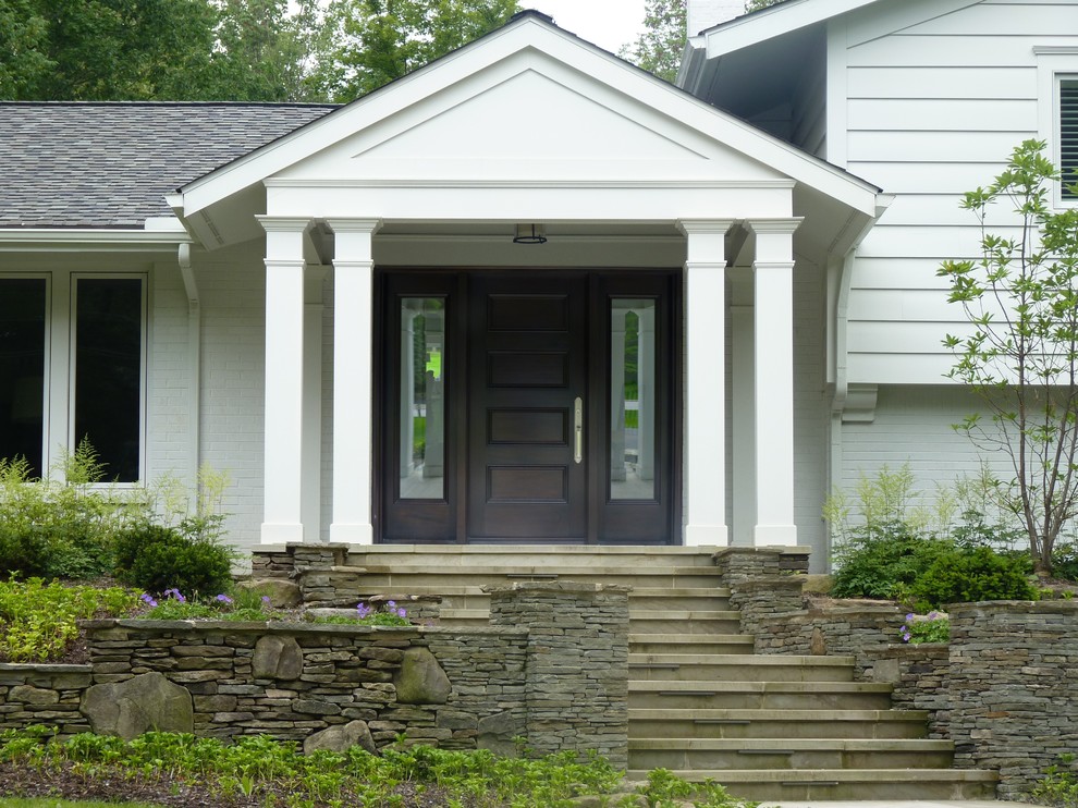 Entryway - transitional entryway idea in Cleveland