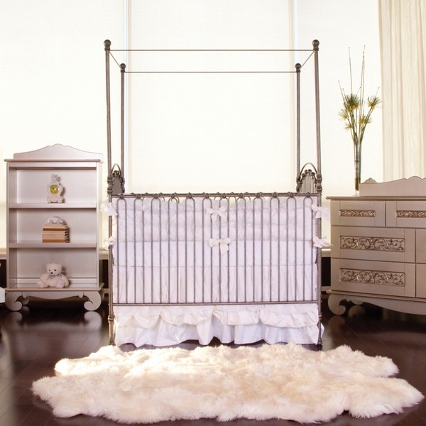 Venetian Crib in Pewter by Bratt Decor, Cribs, Furniture for Girls