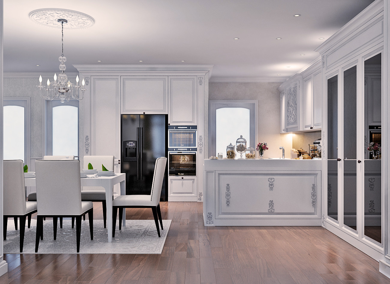 INTERIOR DESIGN OF THE APRATMENT IN APPLE CITY