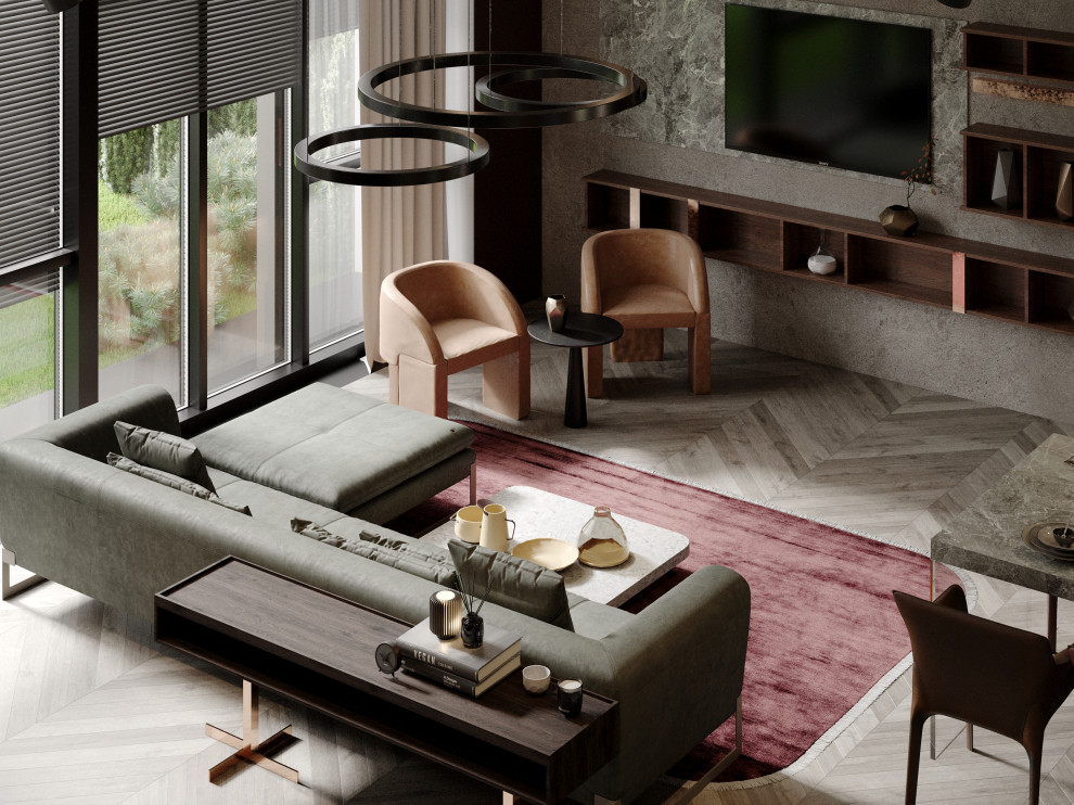 Дизайн гостиной в итальянском стиле