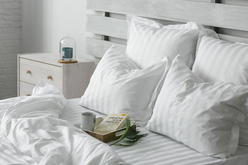 Однотонное постельное белье - белый