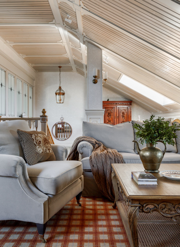 Интерьер дуплекса в поселке Бристоль Московская область часть. Левое крыло