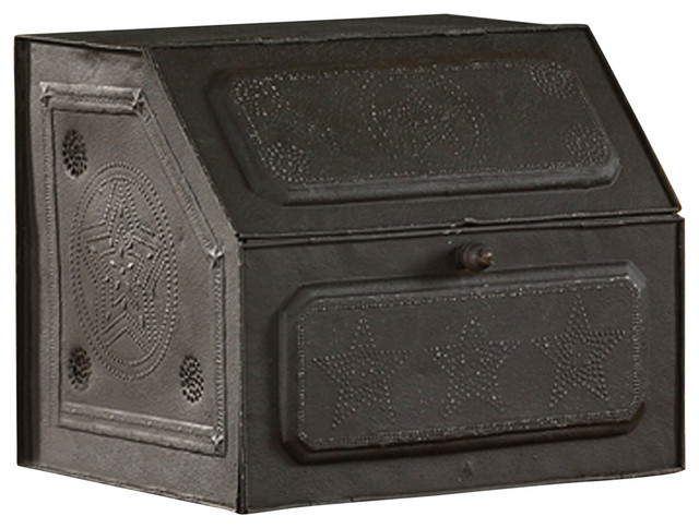 Antique Replica of Tin Bread Box/desk Storage