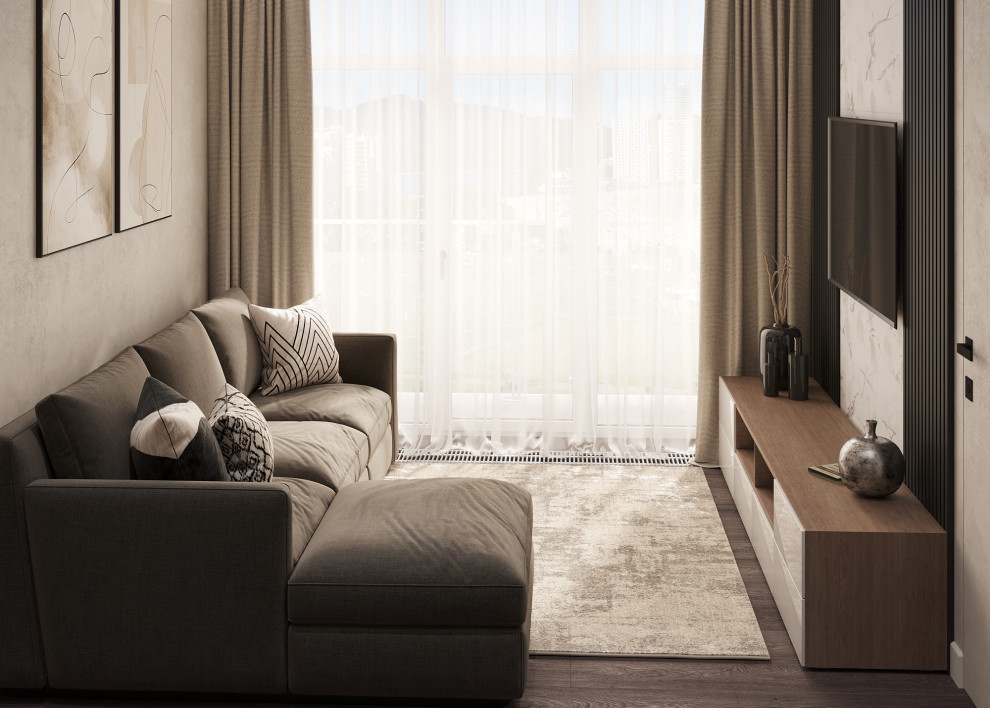 Кухня-гостиная из проекта "Аллея парк" г. Сочи