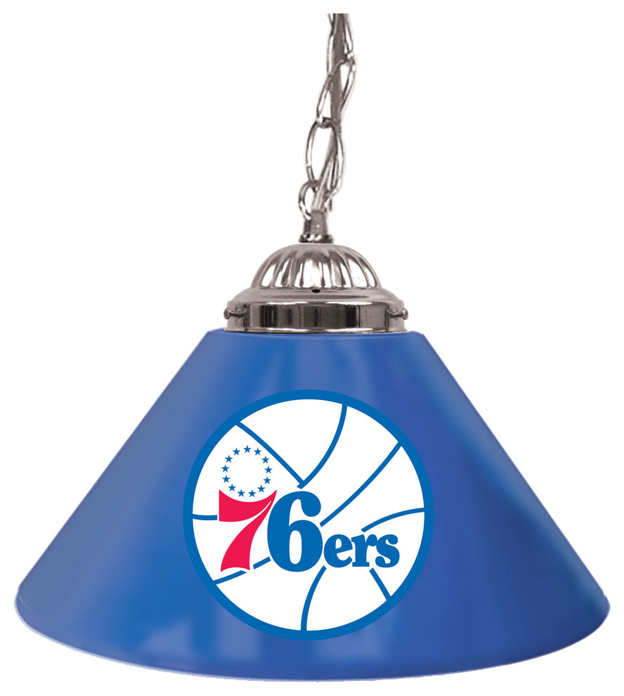 Philadelphia 76ers NBA Single Shade Bar Lamp - 14 inch