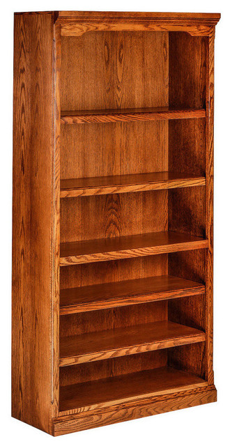 Traditional Oak Bookcase, Oak Bookcase Made In Usa