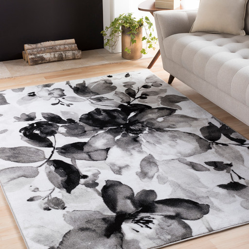 modern white pattern area rug 8x10