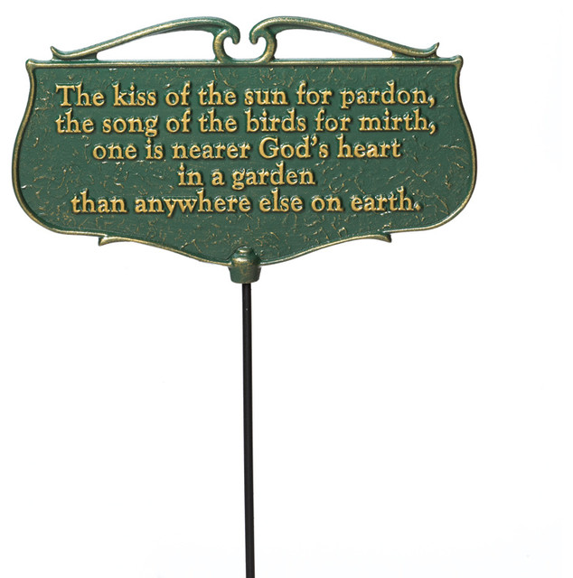 "The Kiss Of The Sun...", Garden Poem Sign