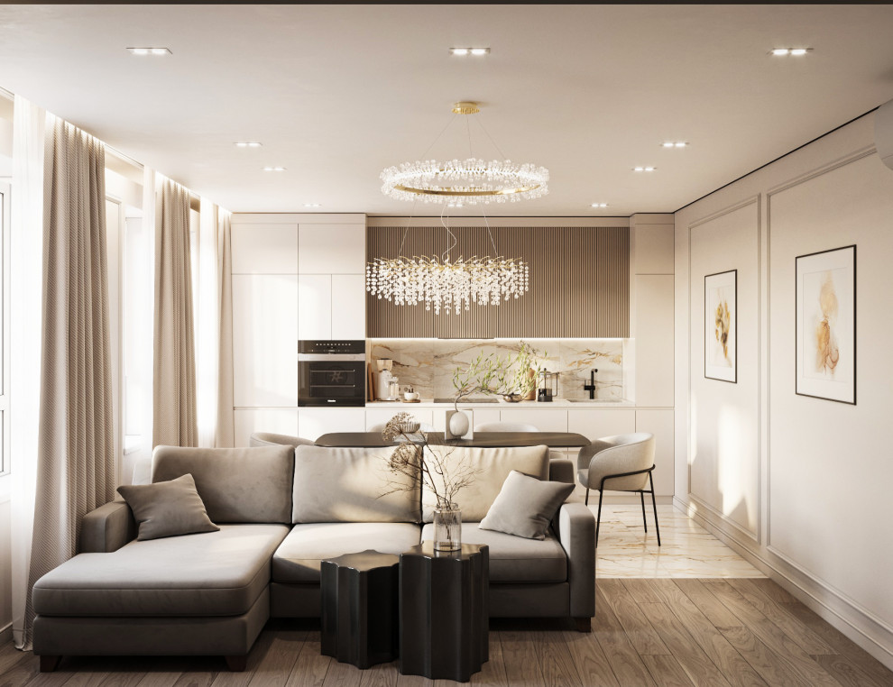 Бежевая гостиная