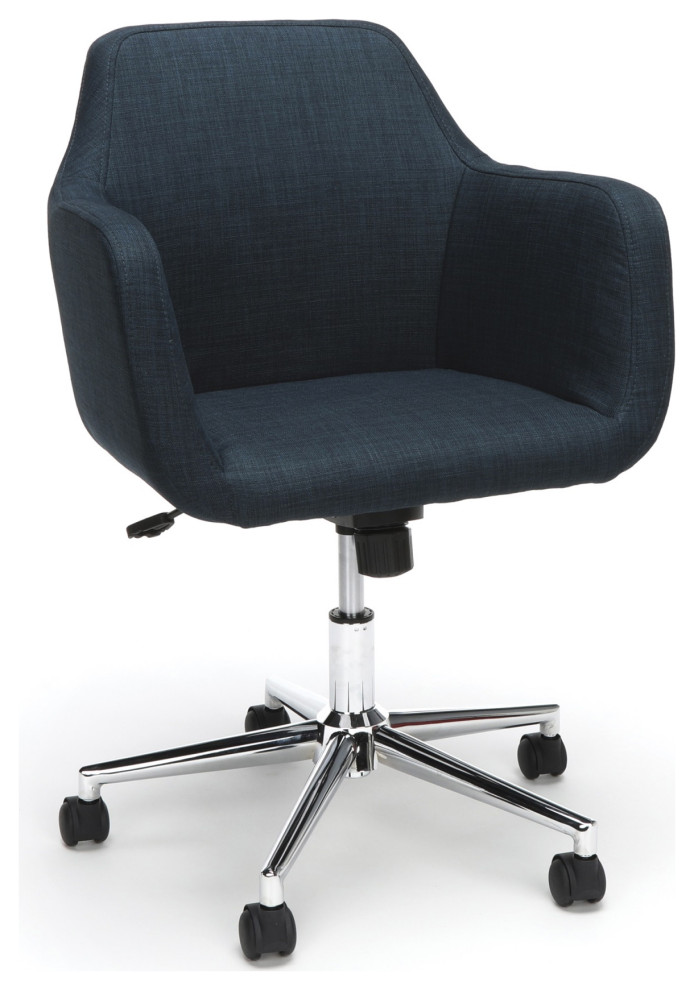 Essentials By OFM Ess2085 Upholstered Home Office Desk Chair, Blue