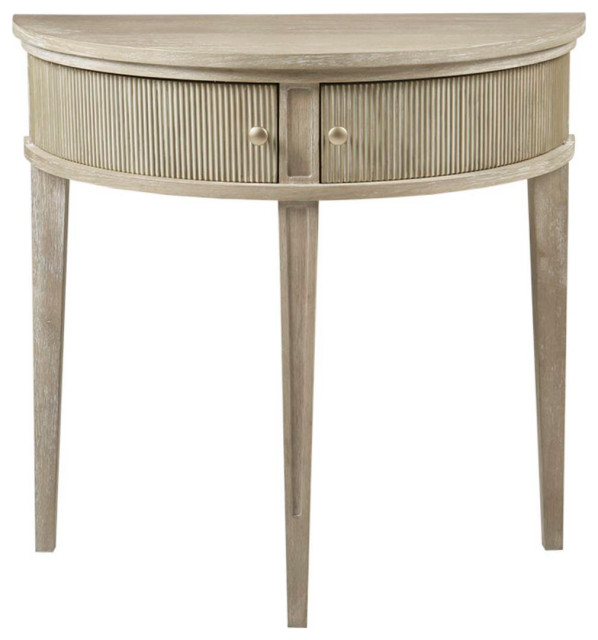 Martha Stewart Crestview Accent Console Table With Reclaimed Wheat MT120-0167