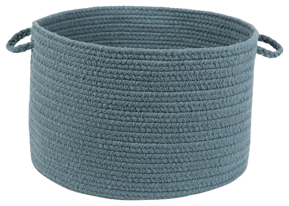 Rhody Rug Wear Ever Ocean Blue Poly 18"X12" Basket