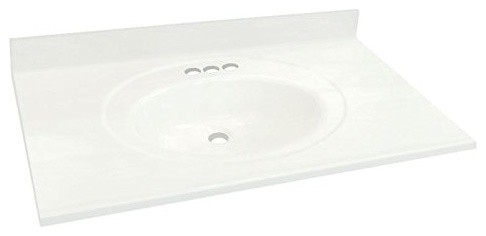 Cultured Marble Bathroom Vanity Top White 31 X31 X22 Contemporary Vanity Tops And Side Splashes By Bath1 Houzz