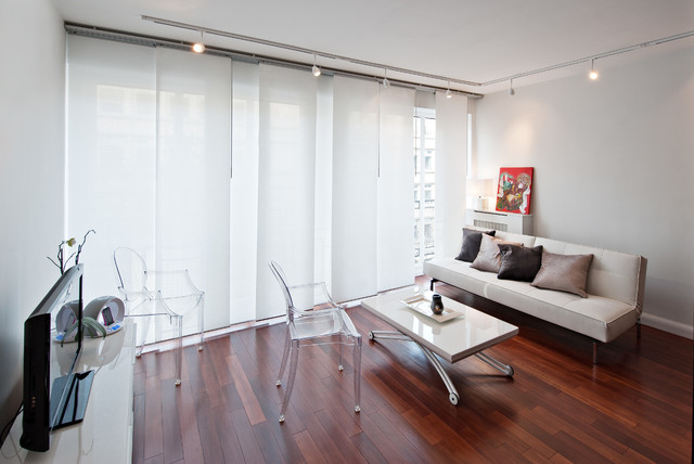 Espace de couchage ind&eacute;pendant dans un studio trendy-dagligstue