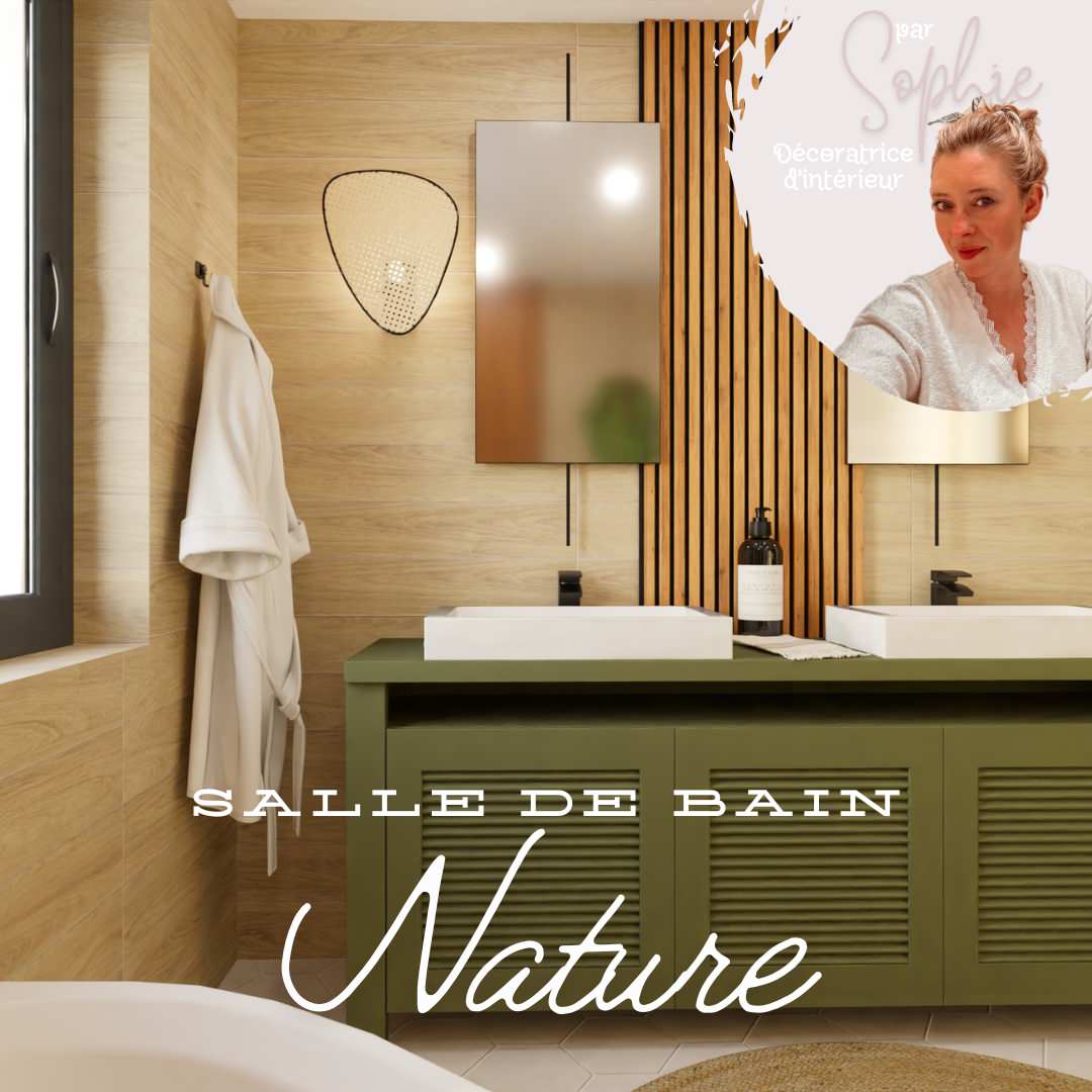 Salle de bain nature par sophie monnet décoratrice d'intérieur puisaye yonne bourgogne france modélisation 3D