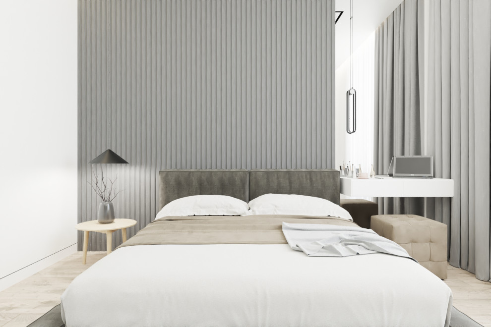 Спальня небольшая в стиле минимализм