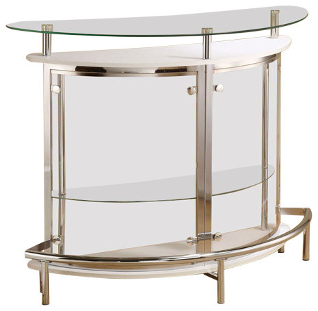 Coaster Contemporary Bar Unit With Acrylic Front, Clear