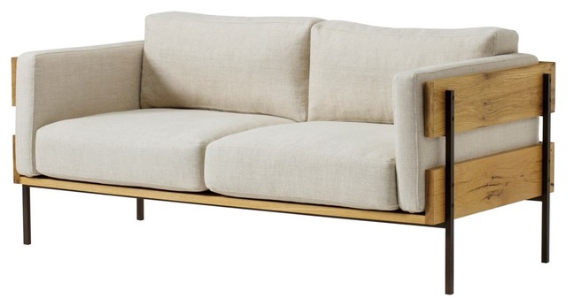 Gudrun Loveseat Marbella Oatmeal Industrial Loveseats By