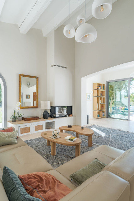 R&eacute;novation d'une maison d'enfance contemporaneo-salon