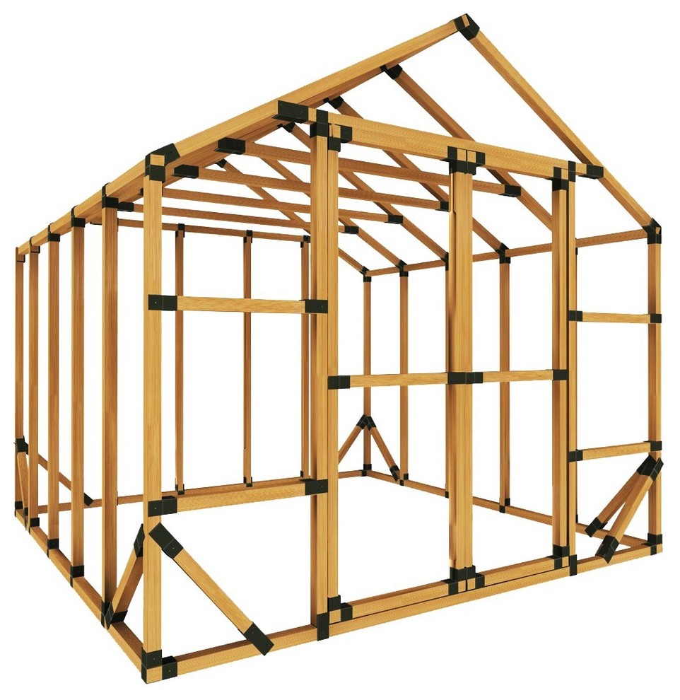 10x10 standard storage shed kit - farmhouse - sheds - by e