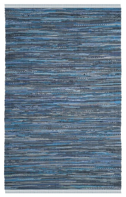 Safavieh Rag Rug Cotton 25 Rar127b 2 3 X5 Blue Mutli Safavieh Rag Rug Cotton 25 Rar127b 2 3 X5 Blue Mutli