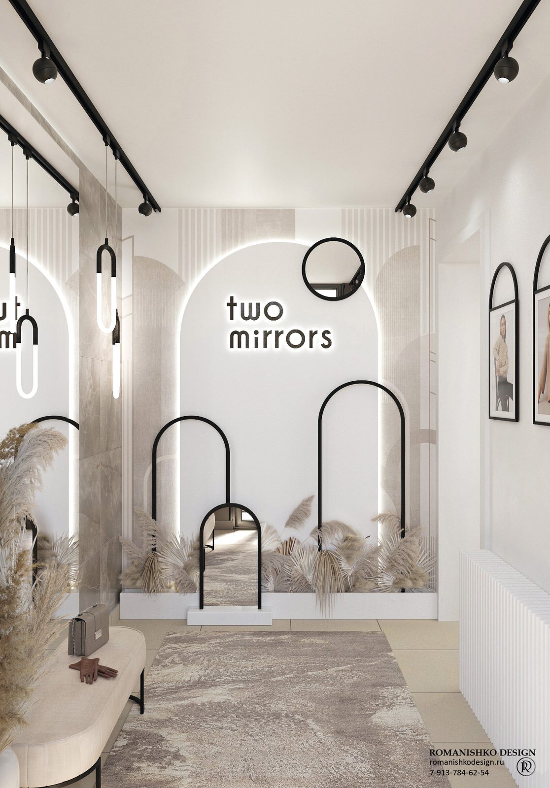 Дизайн выставочного зала шоурума женской одежды