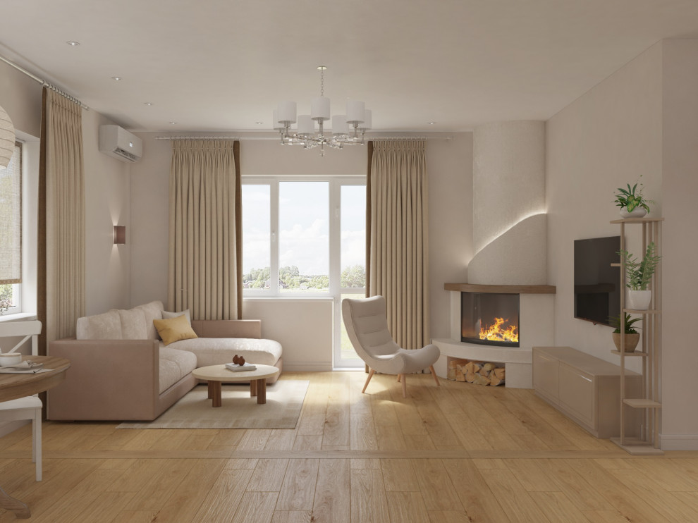 Кухня-гостиная в доме