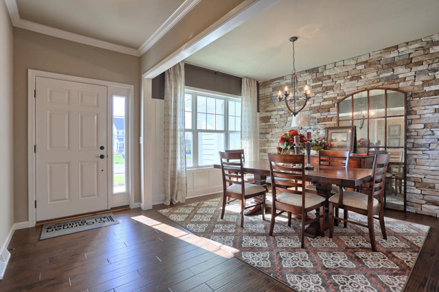 The Entryway And Formal Dining Room Transitional Dining Room