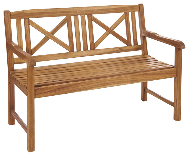 Saigon Wood Garden Bench, Natural