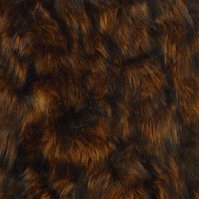 FUR ACCENTS Brown Bear Skin  Shag Sheepskin Area Rug Rectangle All Sizes 