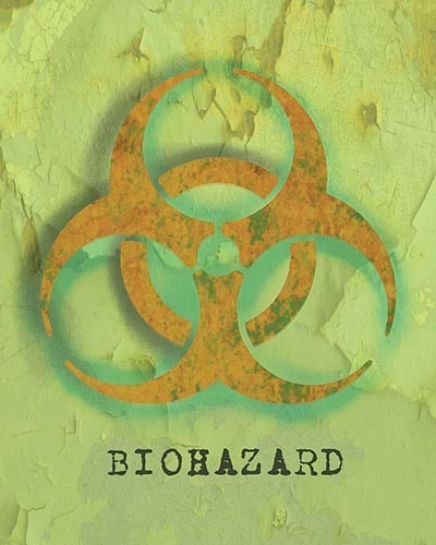 Biohazard - Green, Ready To Hang Canvas Kid's Wall Decor, 11 X 14