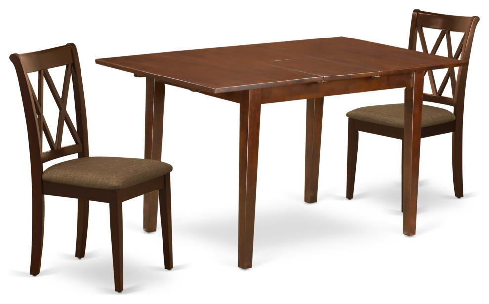 3Piece Set, Kitchen Table, Butterfly Leaf, 2 Double Dining Chairs