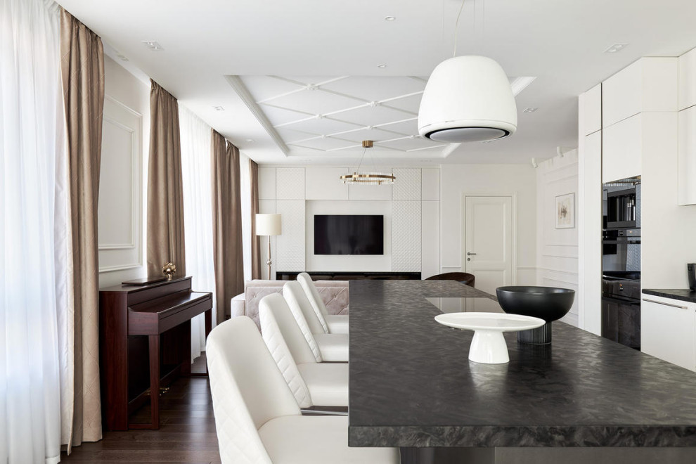 Объединение двух квартир 200 м2 в стиле неоклассика- ЖК Легенда Дальневосточного