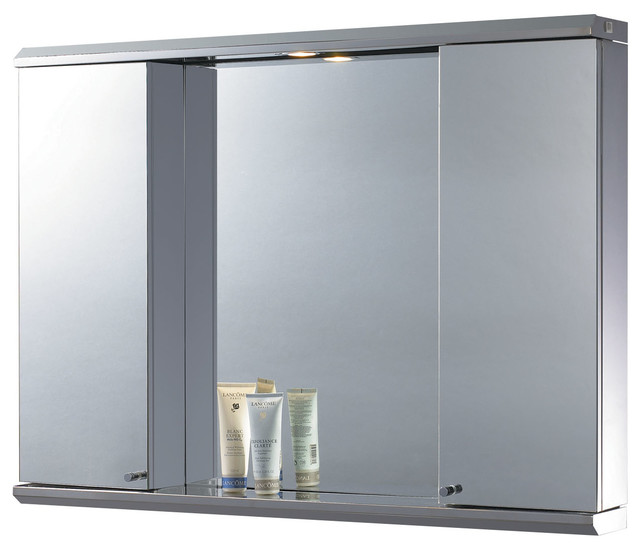 Cabinet Mirror Combo Dual Door Surface Mounted Polished Edge